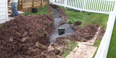 French drains, Drains, Water Displacement, Erosion management 