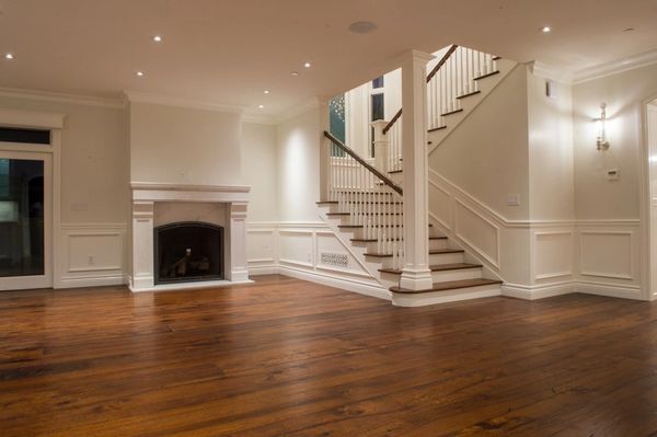 empty fireplace in livingroom