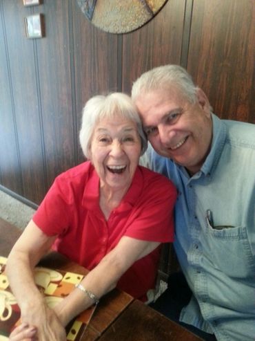 Senior couple laughing together