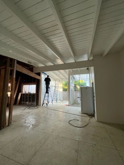 how to remove paint from wood ceiling