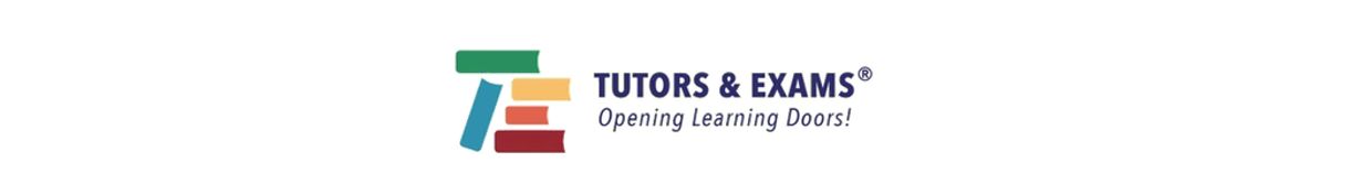 Logo of Tutors &amp; Exams with tagline.