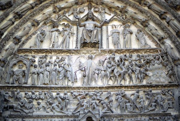Bourges Catherdral, Judgement Day portal, heaven and hell