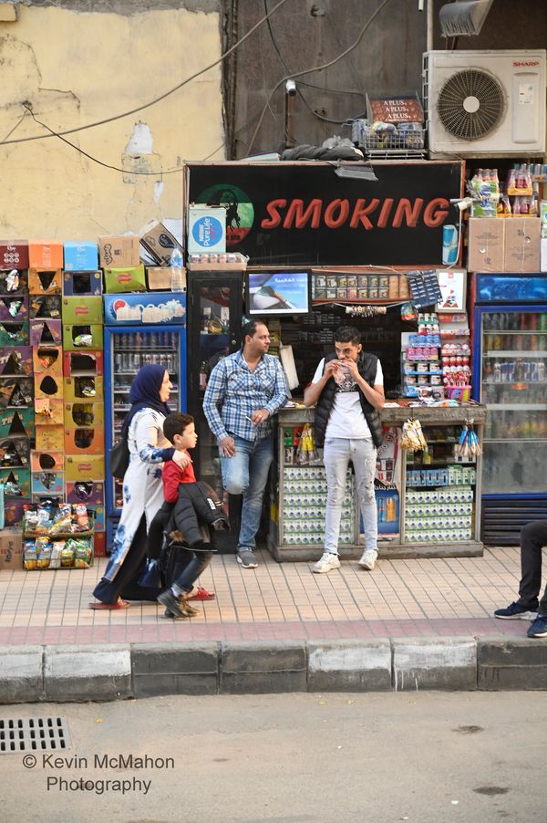 Egypt, Cairo, Street Scene, smoke shop