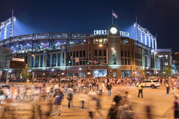 Denver, Coors Field, blur motion, baseball stadium