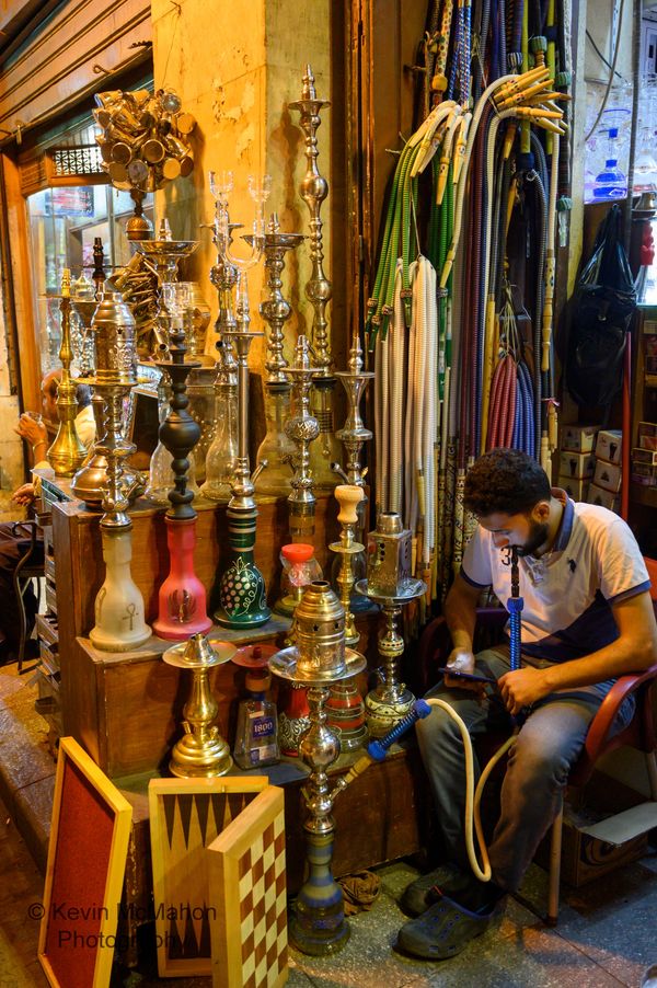 Egypt, Cairo, Bazaar, hookah shop