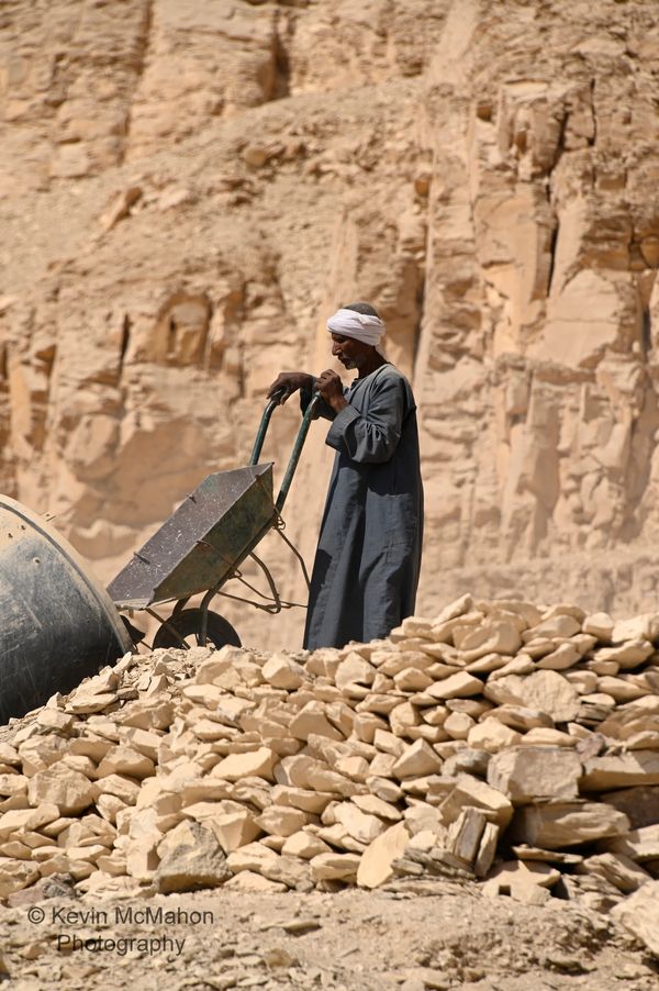 Egypt,  Deir el-Bahri, Hatshepsut Temple, excavations