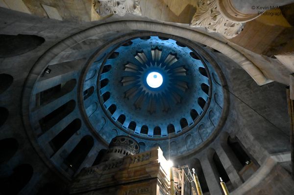 Israel, Jerusalem, Church of the Holy Sepulchre, dome of the Anastasis, above the Aedicule