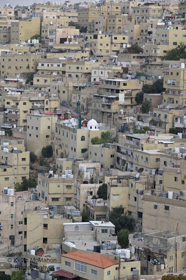 Jordan, Amman, Old City, hillside housing