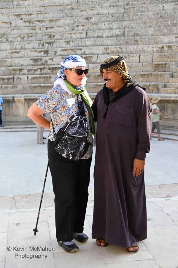 Jordan, Jerash, Arab robes