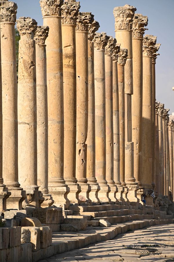 Jordan, Jerash, columns 