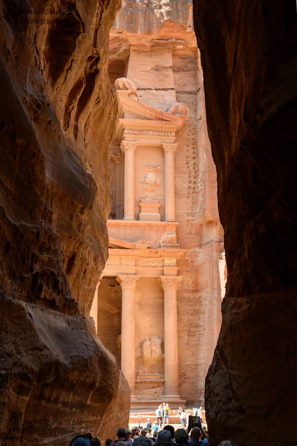 Jordan, Petra, Al Siq, first view of the Treasury