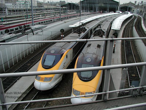 Paris, Gare du Nord TGV's, high speed trains