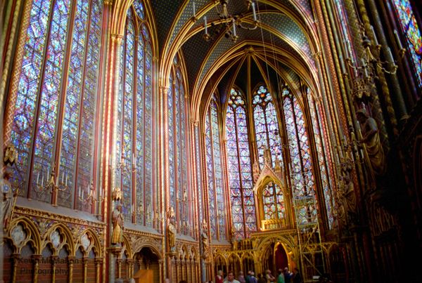 Paris, Sainte Chapelle  golden interior light