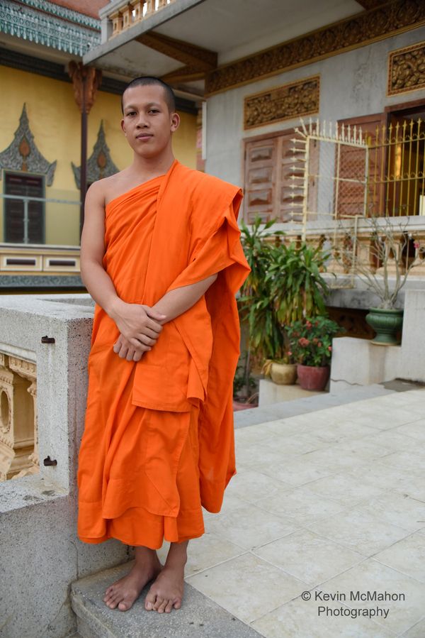 Cambodia, Phnom Penh, monk