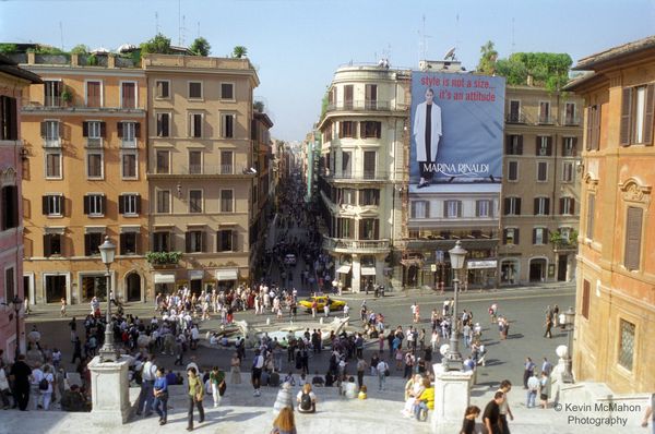Rome, Piazza di Spagna, billboards