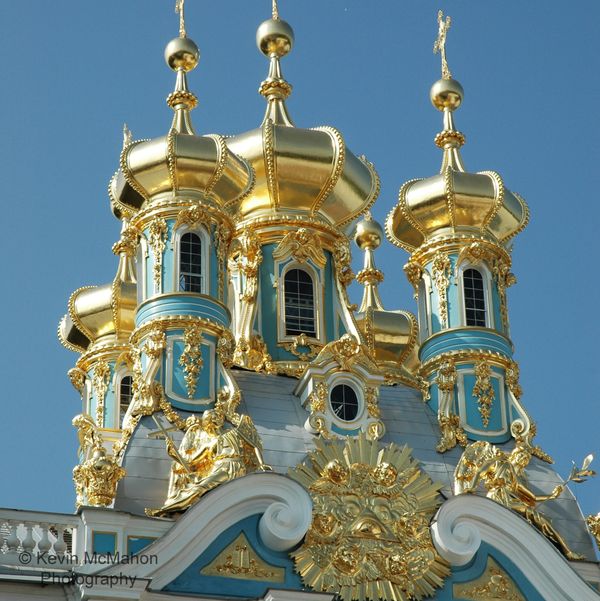St. Petersburg, Catherine's Palace, gold onion domes