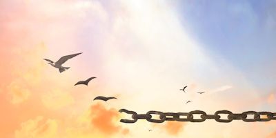 A serene image symbolizing release and transformation.
