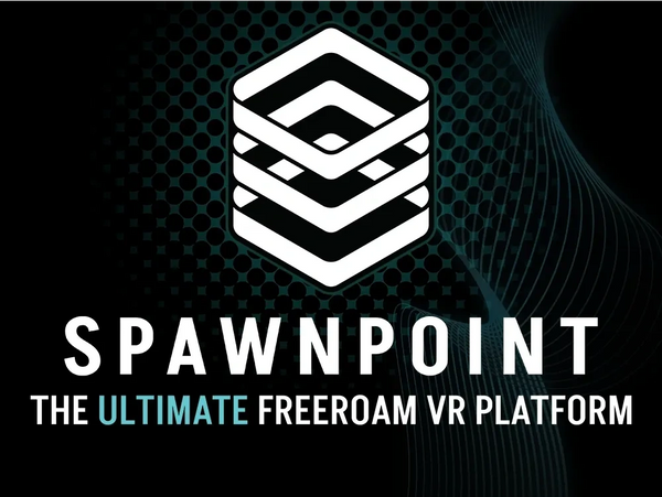 Spawnpoint logo with tagline for ultimate freeroam VR platform.