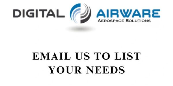 Digital Airware Aerospace Solutions logo with a call to email needs.
