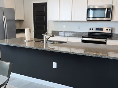 freshly painted black island in Arizona. 