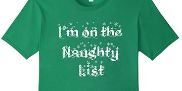 naughty list, christmas, t-shirt, tee