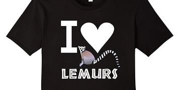 Lemur love, heart, t-shirt, tees.
