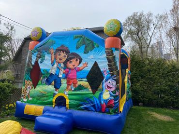 Caines Castles Dora the Explorer bouncy castle