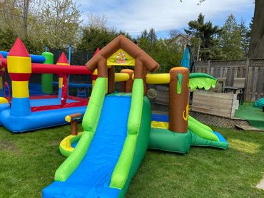 Caines Castles jungle themed bouncy castle