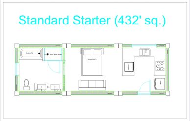 Spartan Garden suite ADU 432’ sq. 