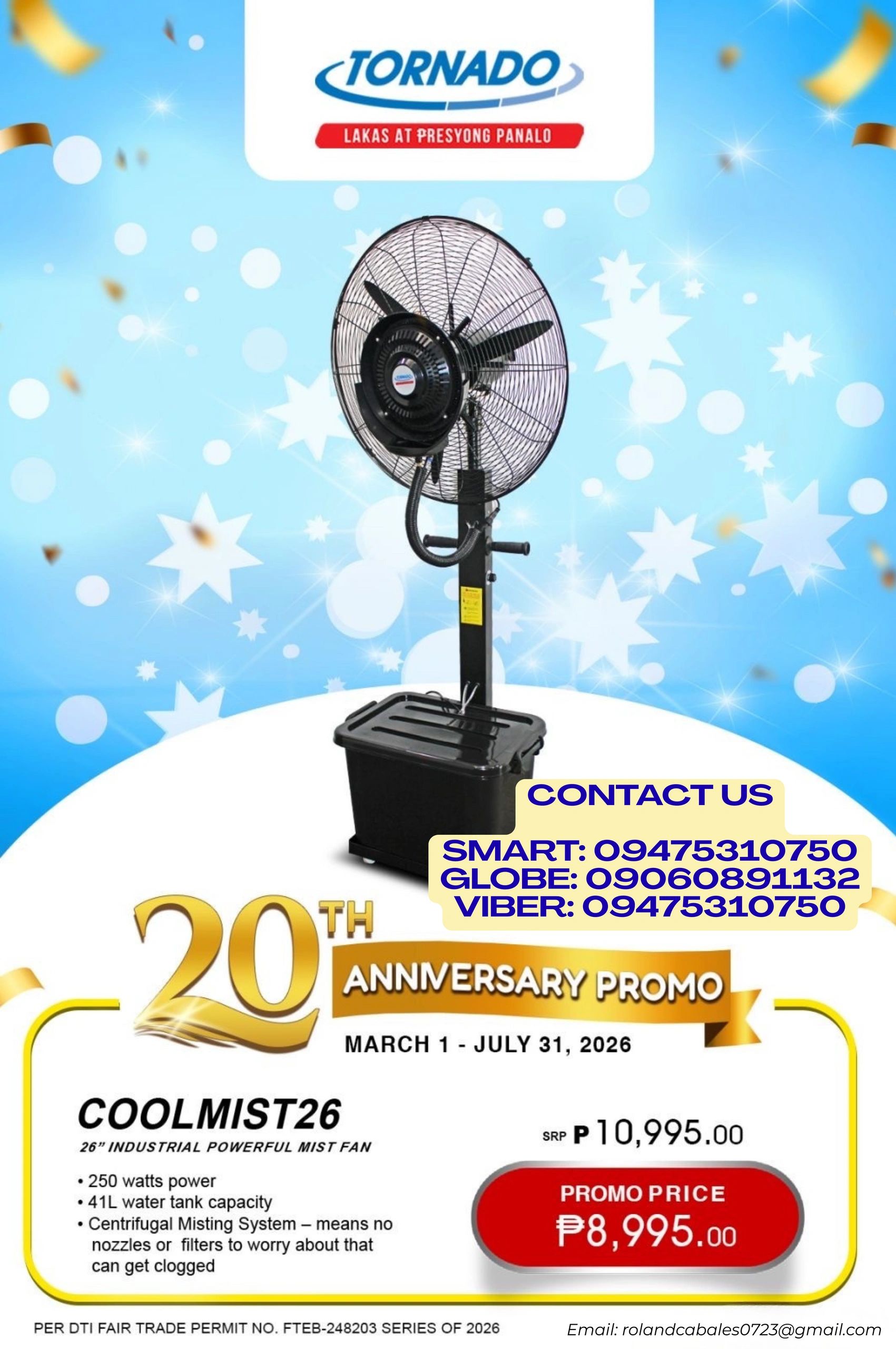 Tornado Brand Coolmist 26