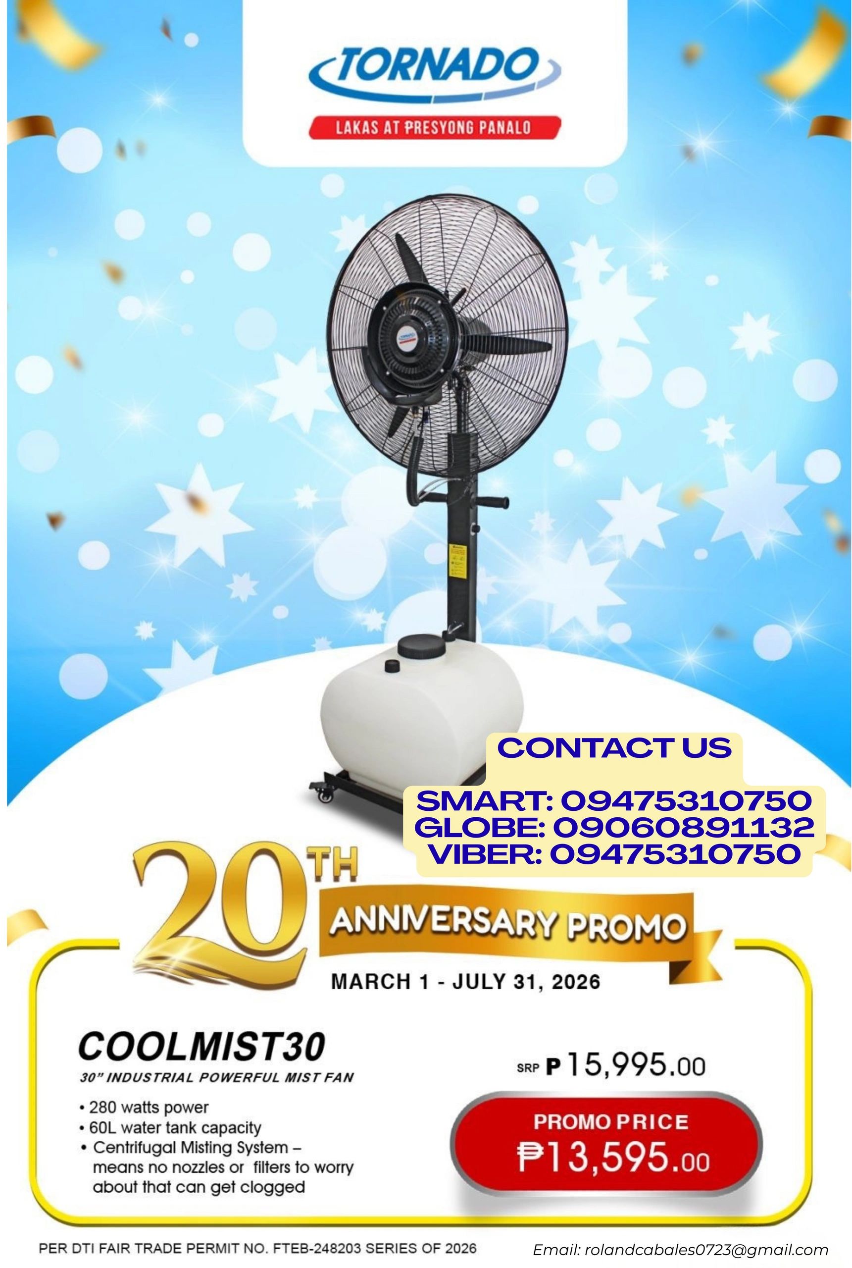Tornado Brand Coolmist 30