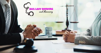 Bail bondsman explaining felony bail bonds to a client.
