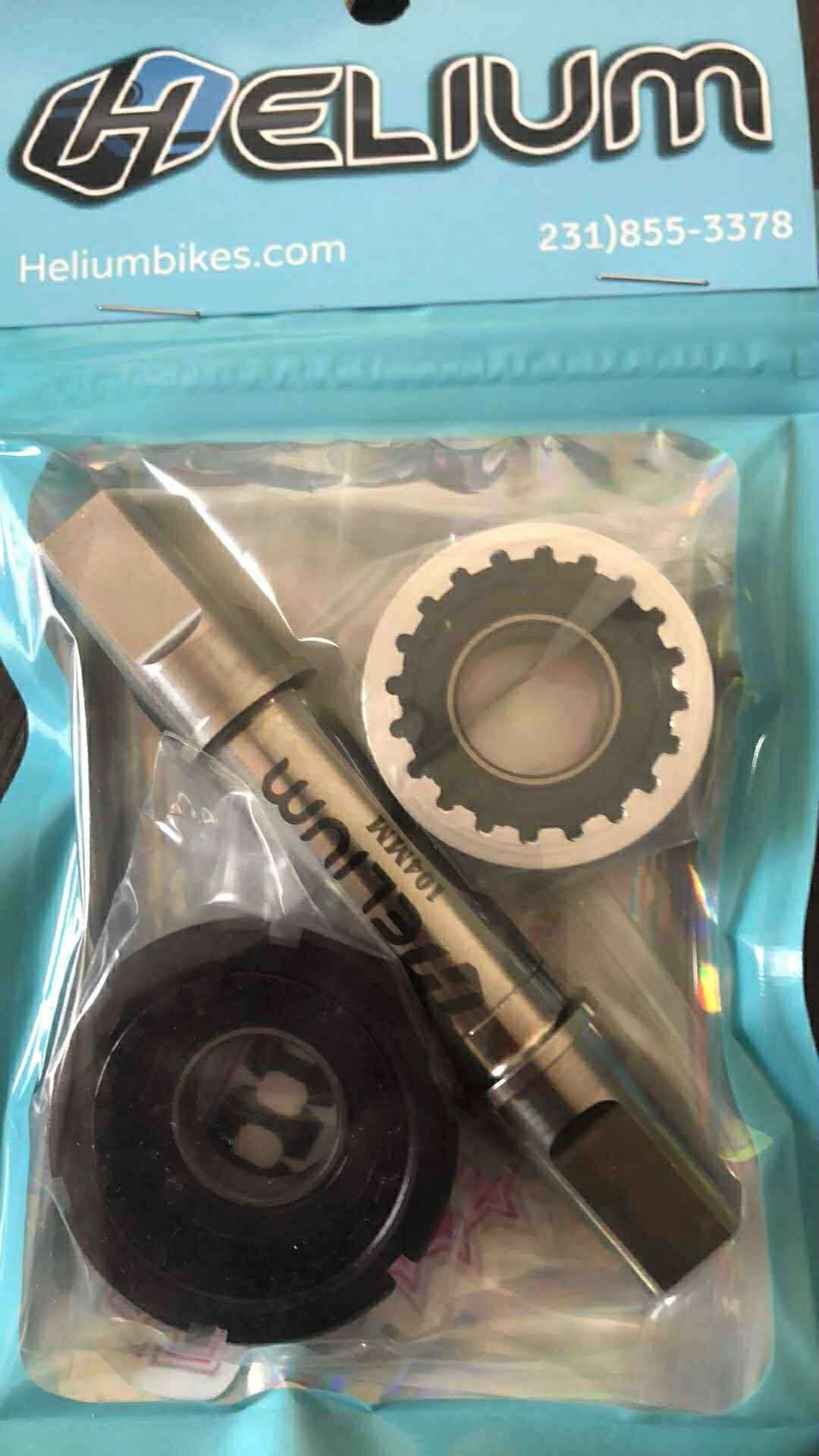 Helium 104mm Titanium bottom bracket USA made