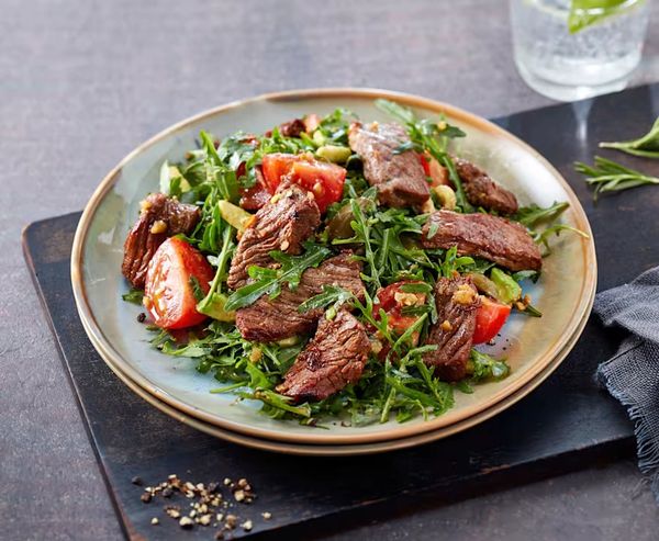 Seared steak and rocket salad