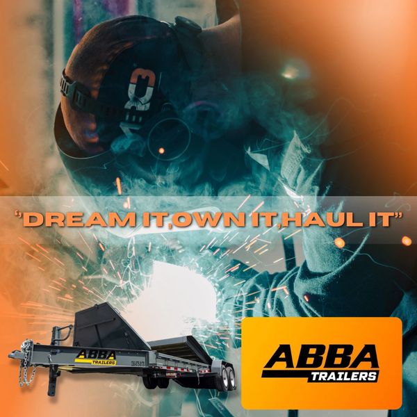 Abba Trailers banner with a tag line Dream it, own it, haul it 
