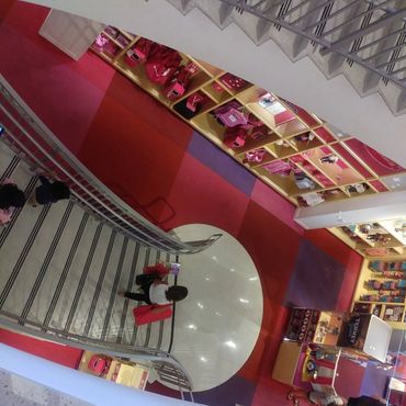 Shoppers at American Girl, Palo Alto, California.