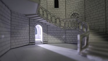 Rapunzel Adaptation
White Card Model, the staircase and kitchen entranceway