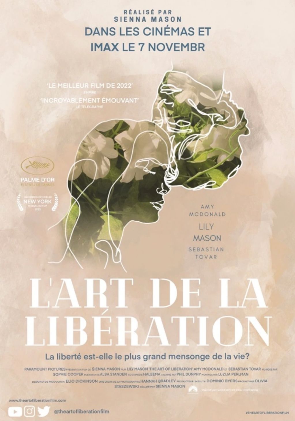 French movie poster for L'Art de la Libération.