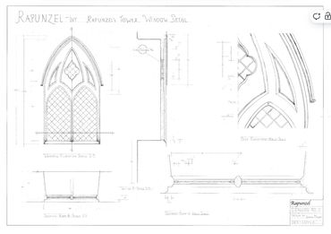 Rapunzel Adaptation
Window detail Plans &  Elevations

Hand Drawn