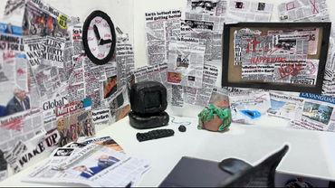 Collaborative Task, News Show Set
Rendered coloured model of a 90s Office cubicle 