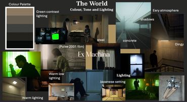 Ex Machina Adaptation
Overall World, mood board