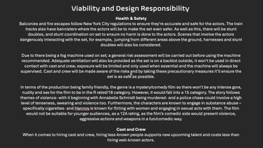 The 39 Steps Adaptation
Viability and Design Responsibility for the city streets exterior set