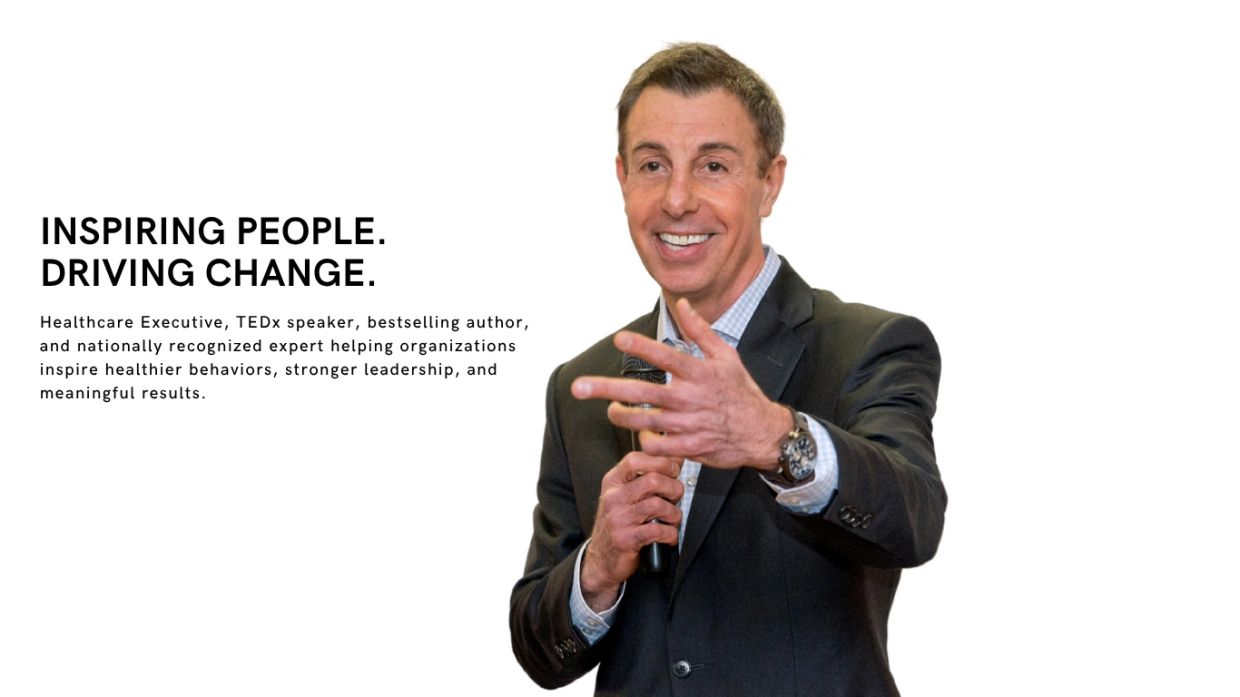 Healthcare leader inspiring change with a powerful message.