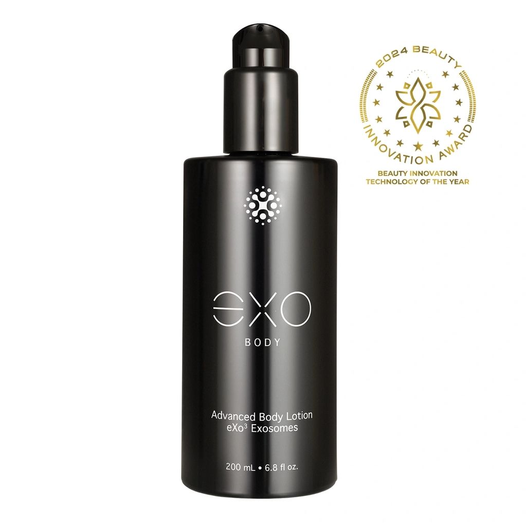 EXO BODY Advanced Body Lotion powered by exosomes to deeply hydrate and repair the skin at a cellula