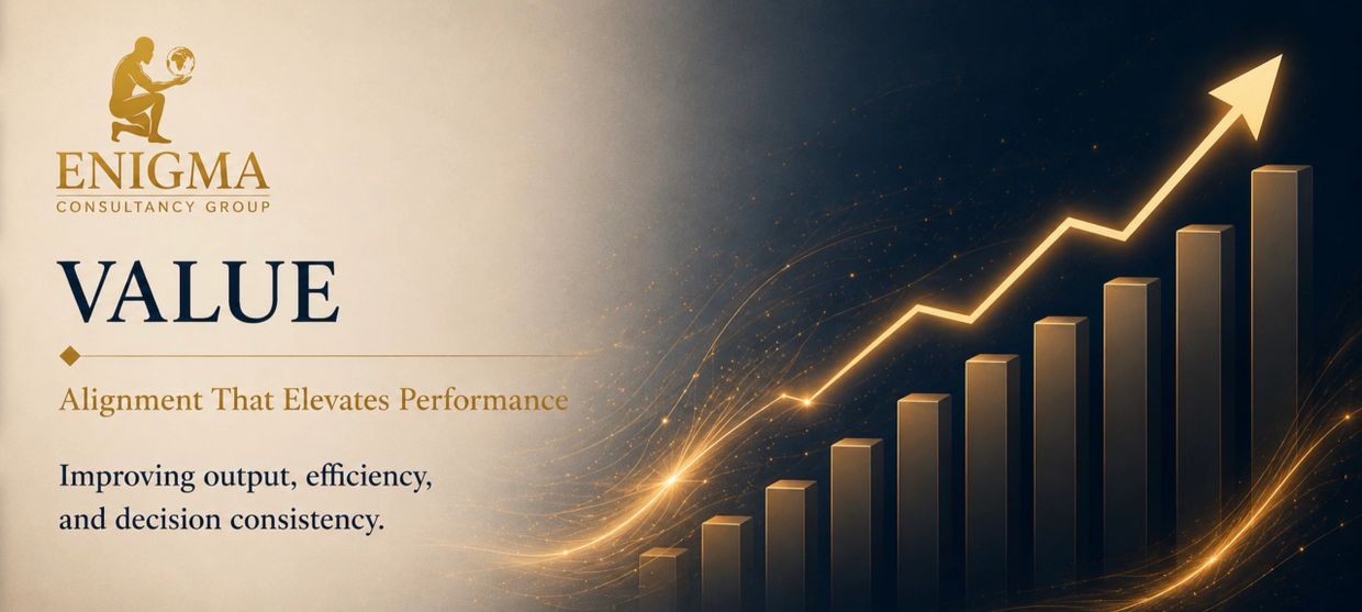 Enigma Consultancy Group promotes value by improving performance and efficiency.