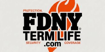 FDNY Term Life insurance logo with a flame design.