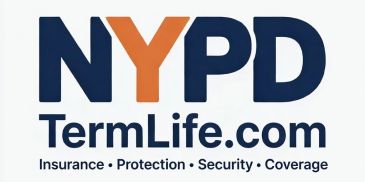 Logo for NYPD TermLife.com offering insurance and security services.