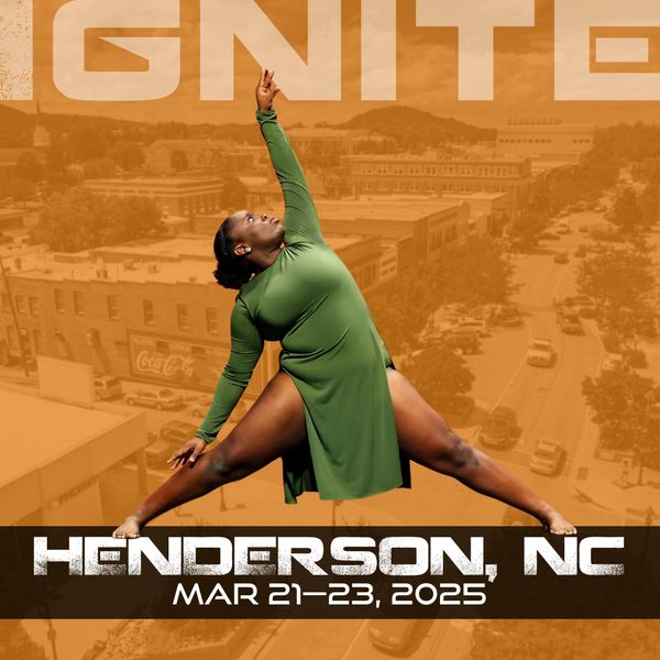 A dancer in a middle split in a green dress with Ignite's Henderson tour dates