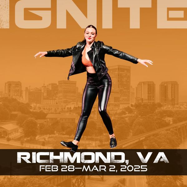 A tap dancer in a leather suit with Ignite's Richmond tour dates