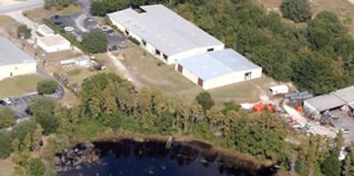 Aerial view of thermoforming facility